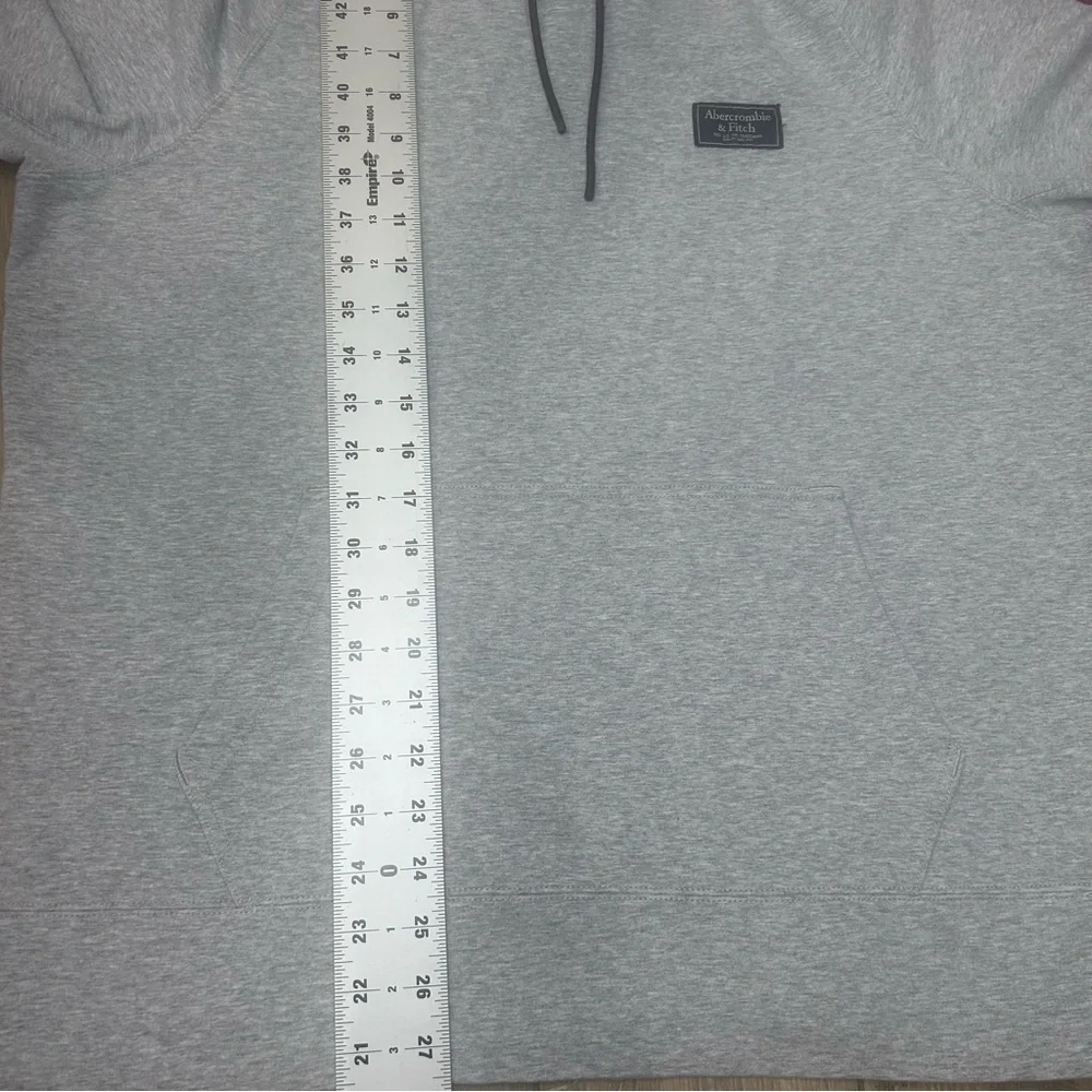 Abercrombie & Fitch Gray Hoodie with Blue and Red Stripes - Picture 4 of 8